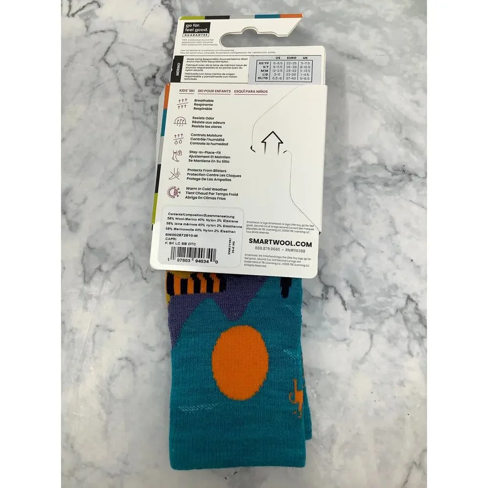 Smartwool Kids M Capri Light Cushion Sleigh Bear Ski Over The Calf Socks OS31-37